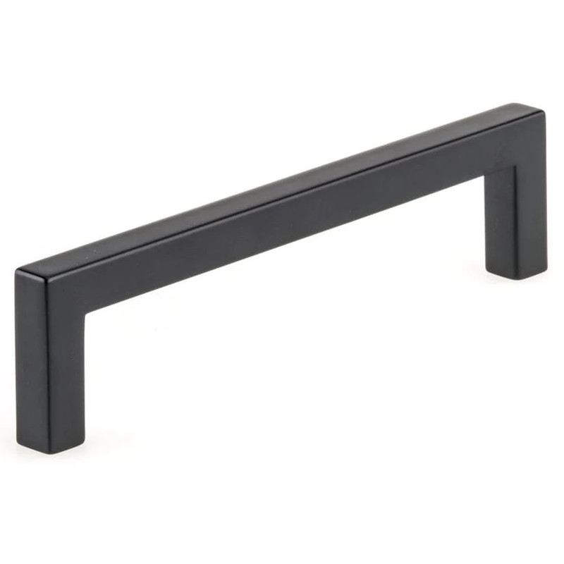 Contemporary Right-Angled Pull - 5-1/16" Center-to-Center - 5-7/16" OL - Matte Black